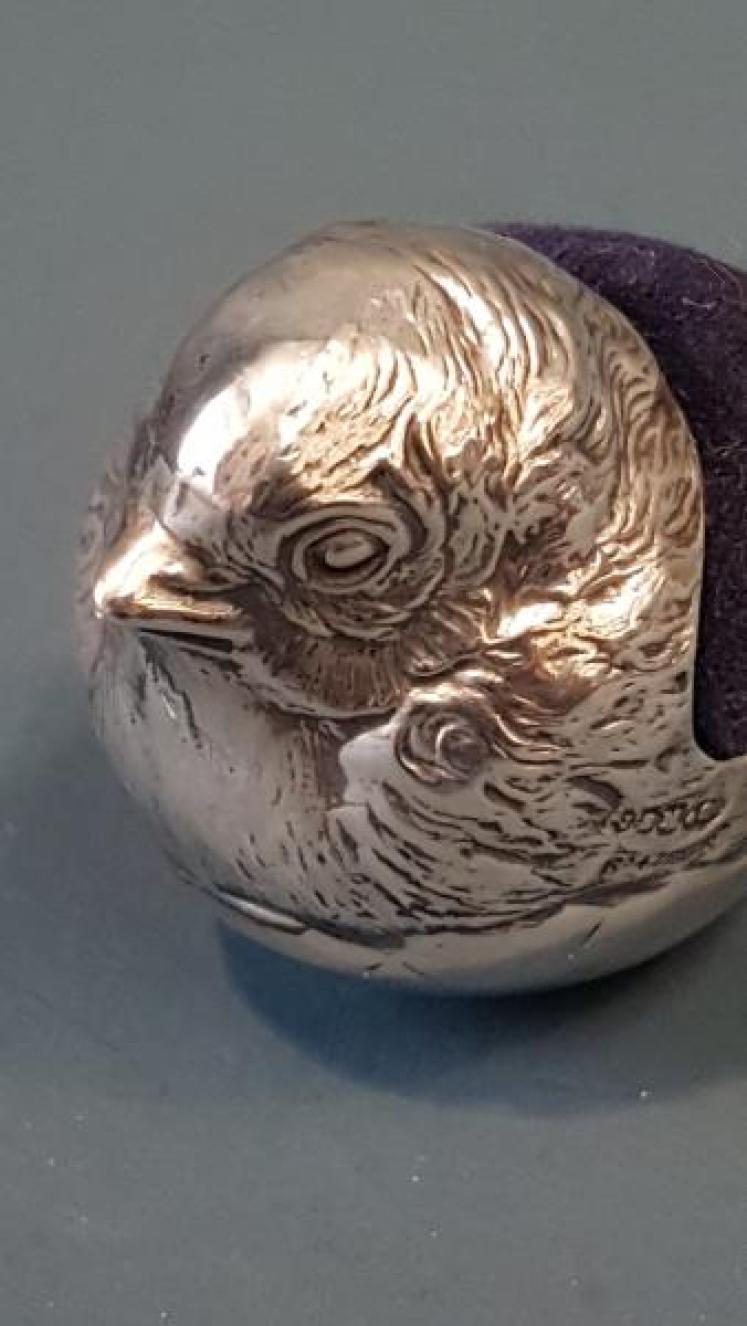 Sampson Mordan Silver Chick Pin Cushion  - Image 2