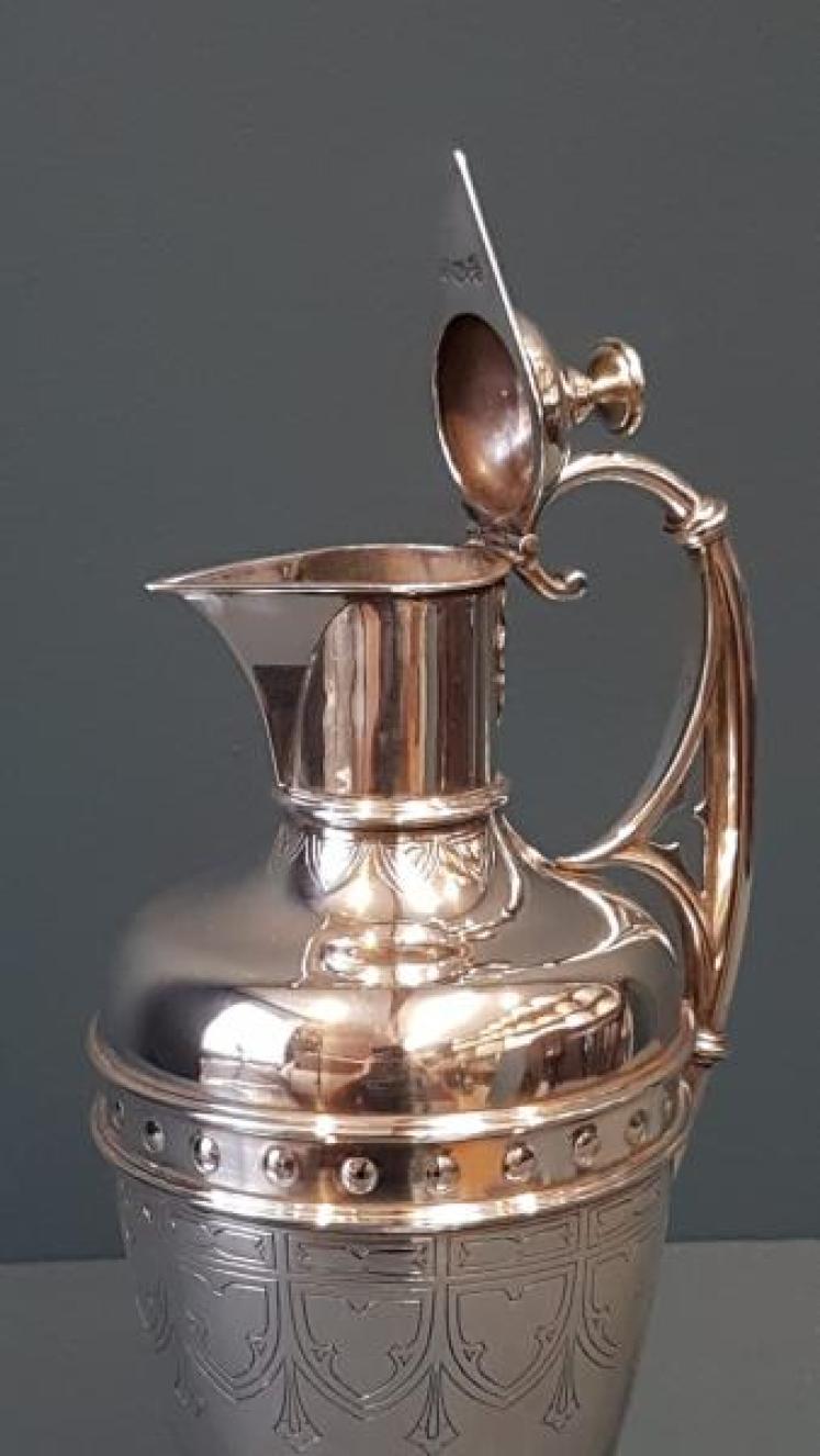 Large George V Silver Wine Ewer - Image 2