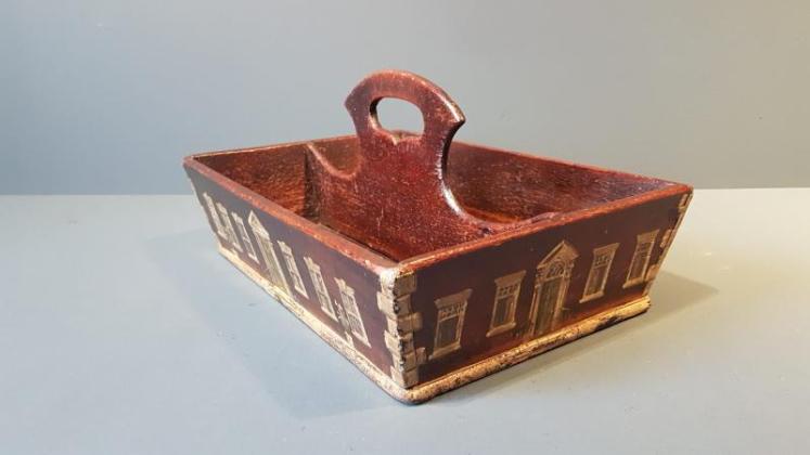 George III Oak Country House Cutlery Tray - Image 5