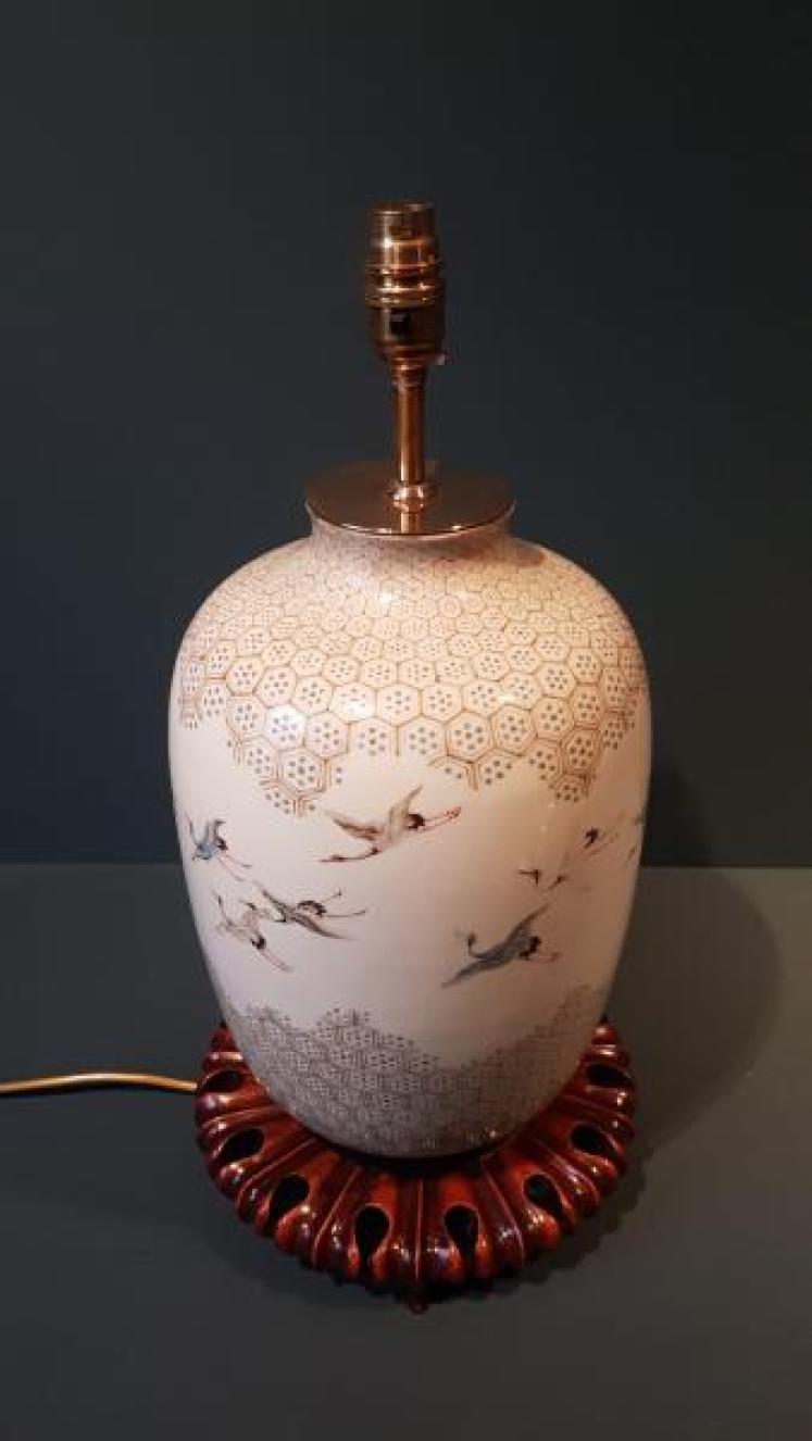 Edwardian Oriental Vase Lamp - Image 1