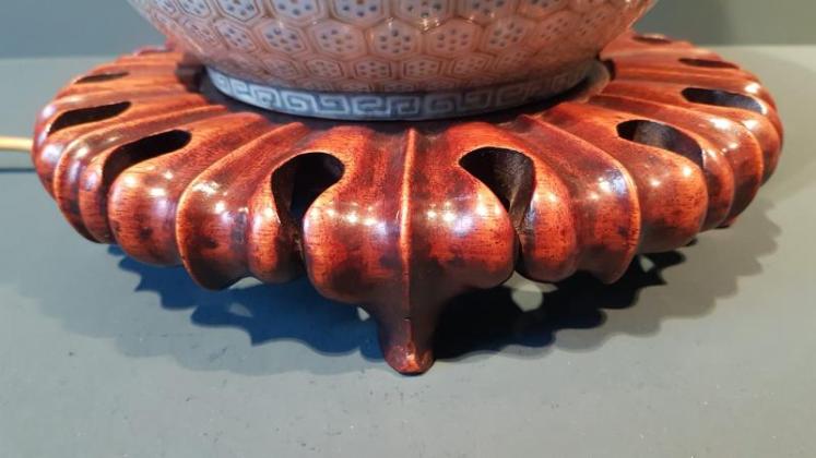 Edwardian Oriental Vase Lamp - Image 4