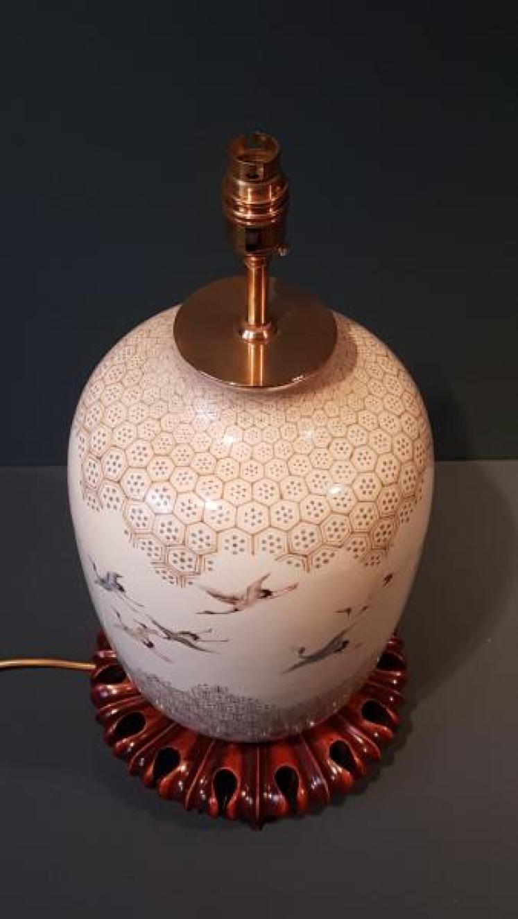 Edwardian Oriental Vase Lamp - Image 5