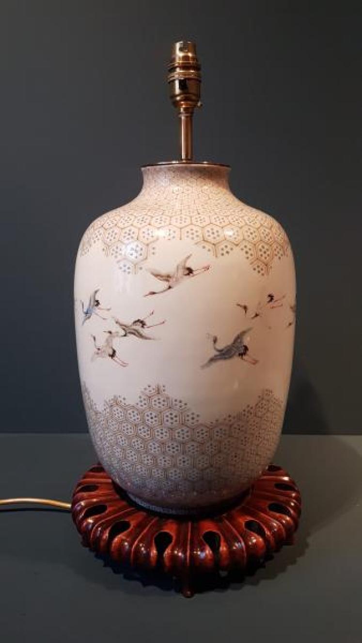 Edwardian Oriental Vase Lamp - Image 7