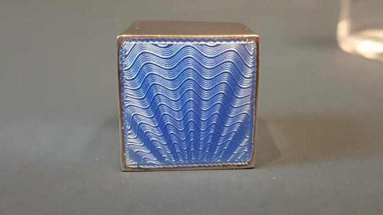 Silver and Enamel Cut Crystal Scent Bottle - Image 3