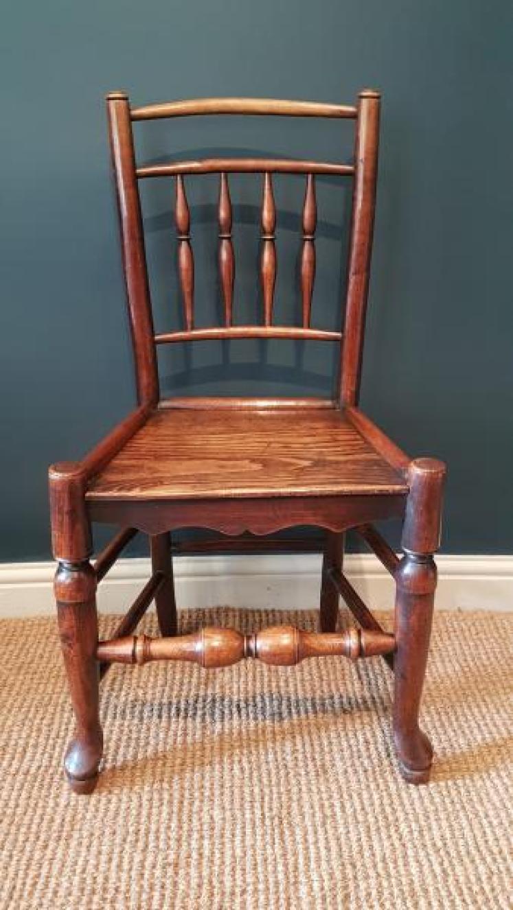 Set of 6 George III Ash and Elm Country Chairs - Image 5