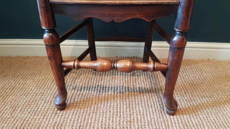 Set of 6 George III Ash and Elm Country Chairs - Image 6