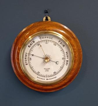 Victorian Dolland of London Golden Oak Barometer