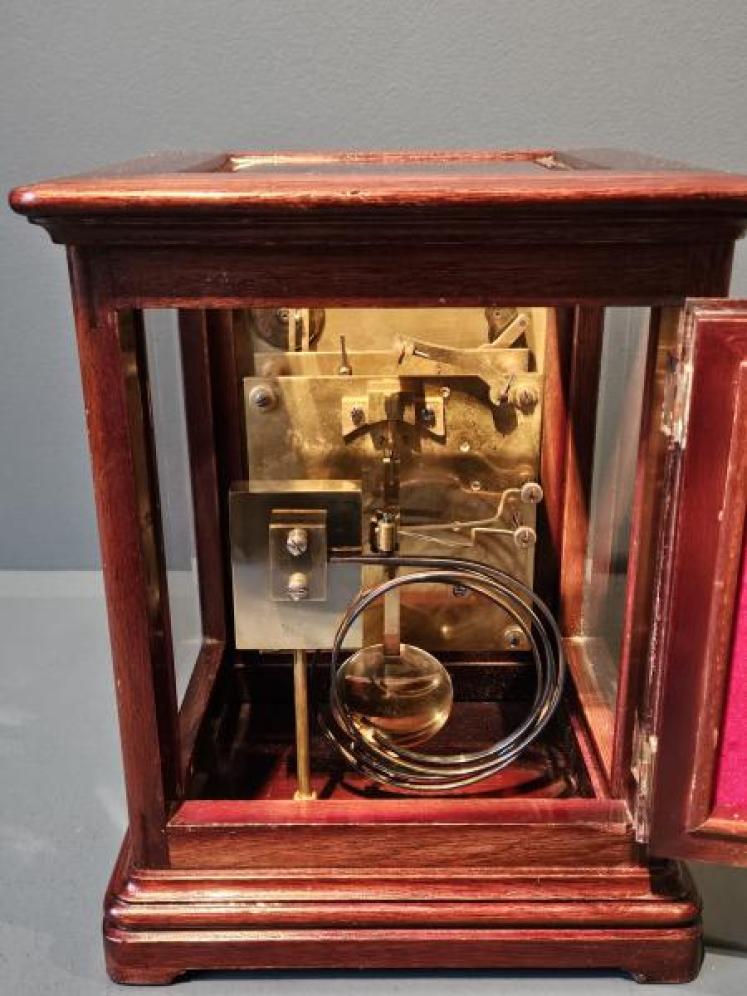 Mahogany Cased Four Glass Mantel Clock  - Image 4