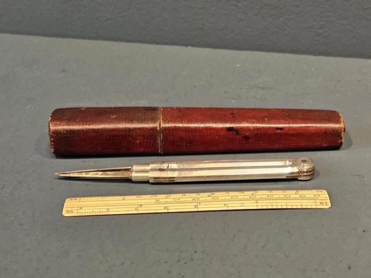 Early Victorian Silver Draughtsman Dividers  - Image 1