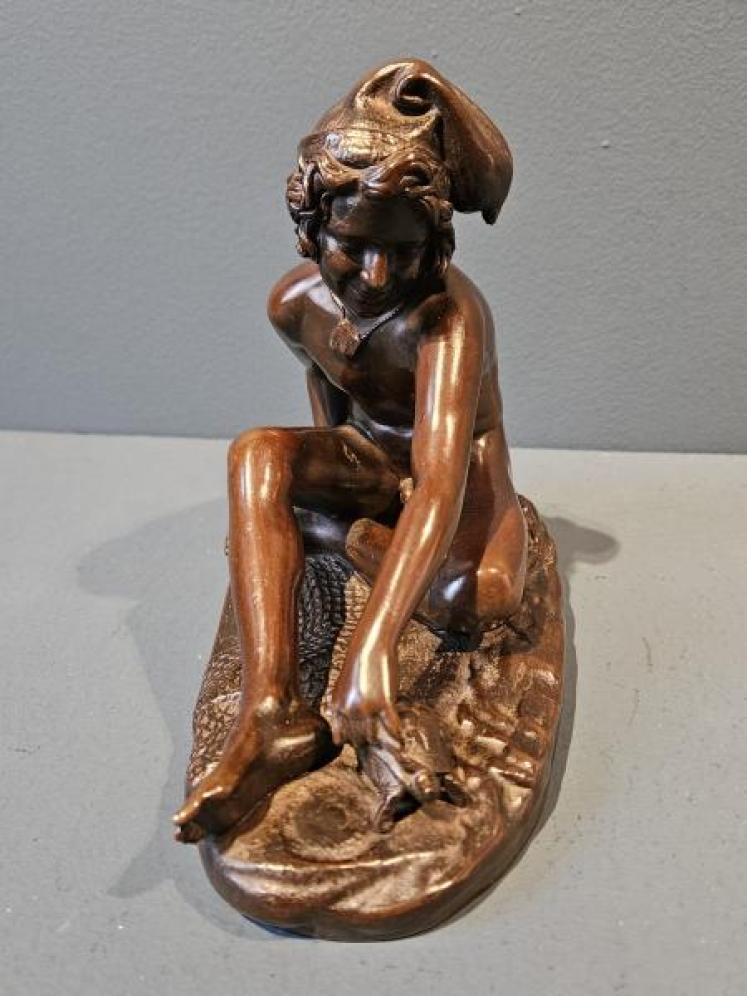 Victorian Neapolitan Bronze of a Fisherman  - Image 1