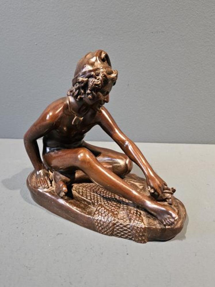 Victorian Neapolitan Bronze of a Fisherman  - Image 4
