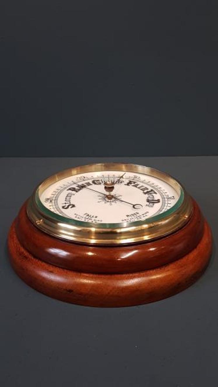 Victorian Turned Mahogany Barometer  - Image 3