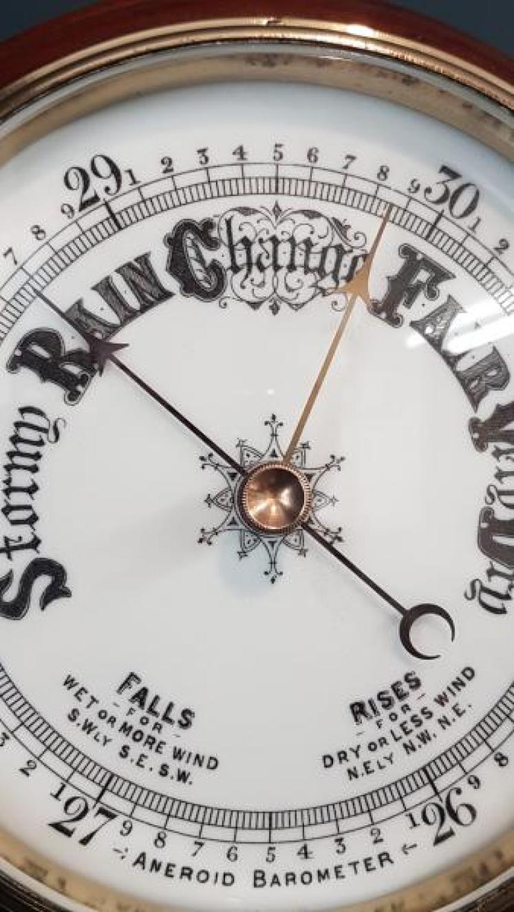 Victorian Turned Mahogany Barometer  - Image 5