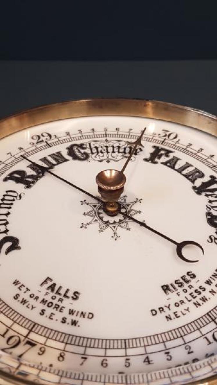 Victorian Turned Mahogany Barometer  - Image 6