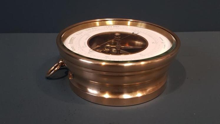 Victorian Brass Cased Marine Barometer  - Image 6