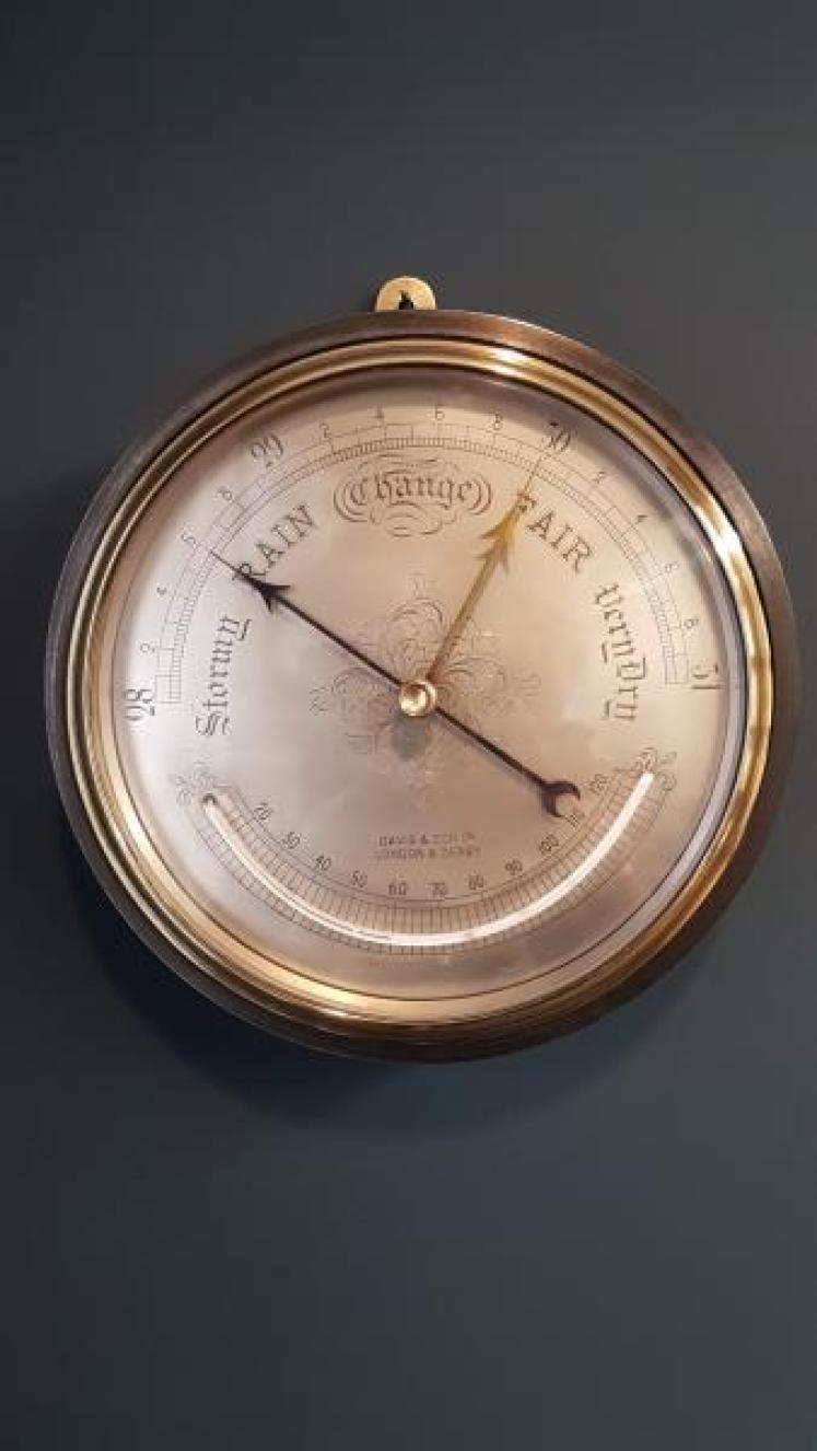 Davis of London Steel Case Marine Barometer - Image 1