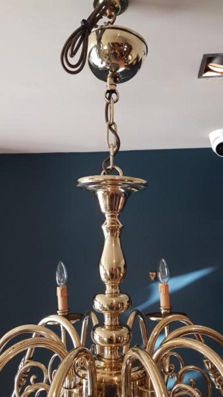 Large Edwardian 8 Arm Chandelier - Image 3