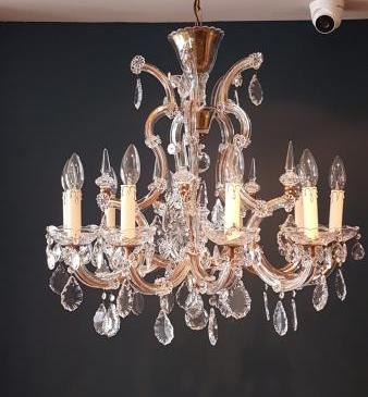 Superb Edwardian Cut Crystal Chandelier 