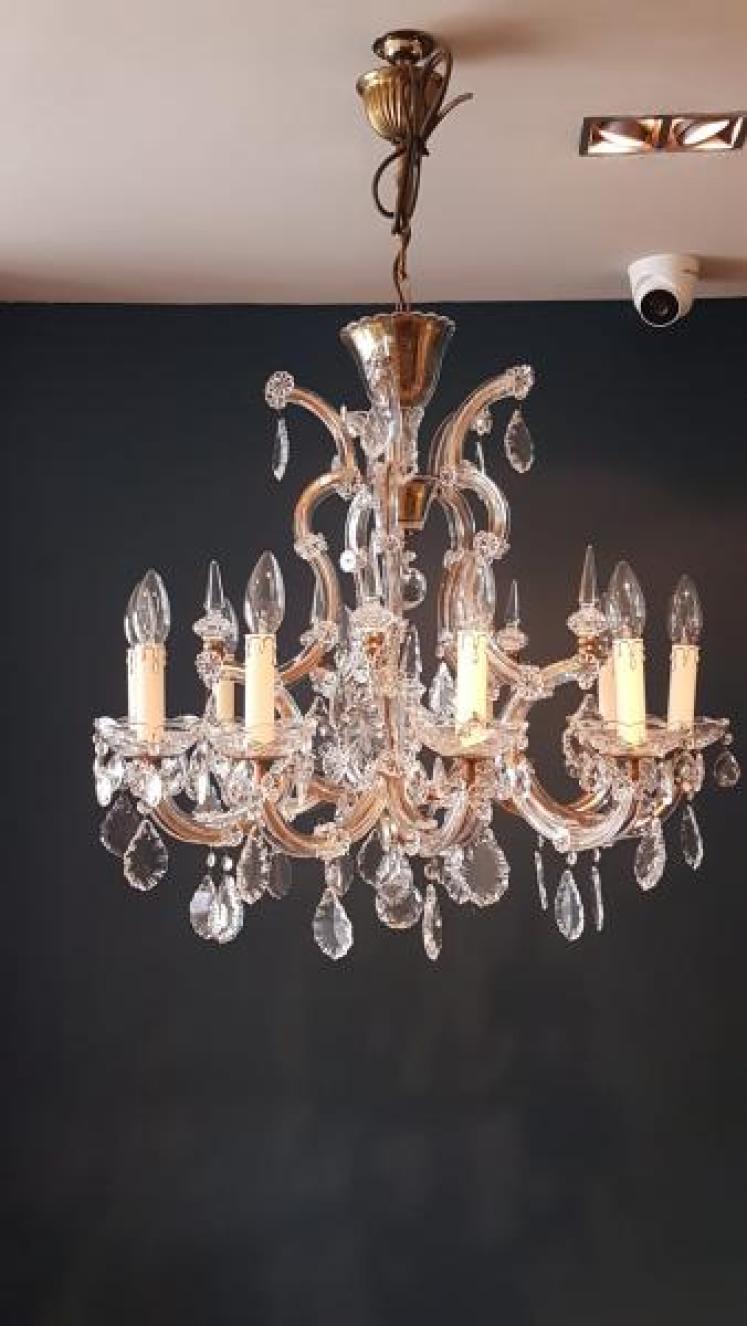 Superb Edwardian Cut Crystal Chandelier  - Image 1