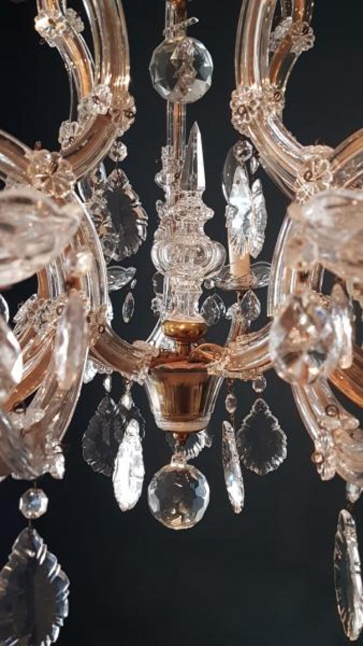Superb Edwardian Cut Crystal Chandelier  - Image 2