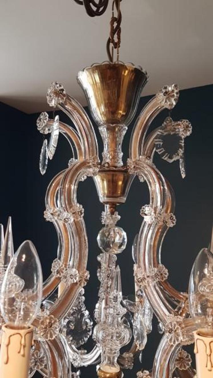 Superb Edwardian Cut Crystal Chandelier  - Image 3