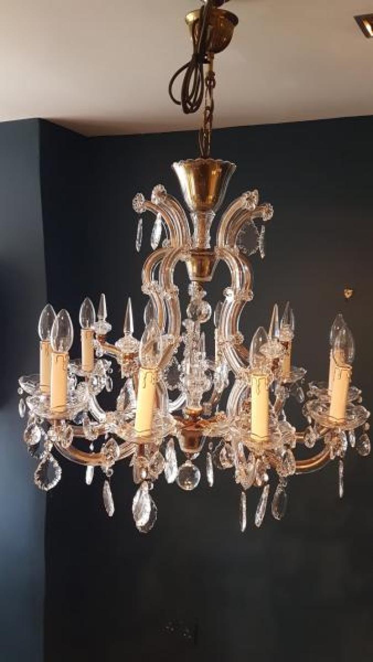 Superb Edwardian Cut Crystal Chandelier  - Image 5