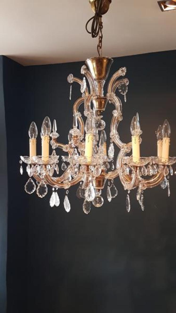 Superb Edwardian Cut Crystal Chandelier  - Image 6