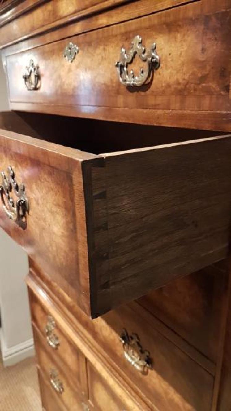 Small Waring and Gillow Walnut Tallboy Chest  - Image 7