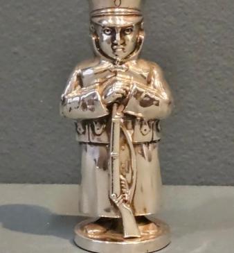 Rare Edwardian Silver Soldier Pepper Pot 
