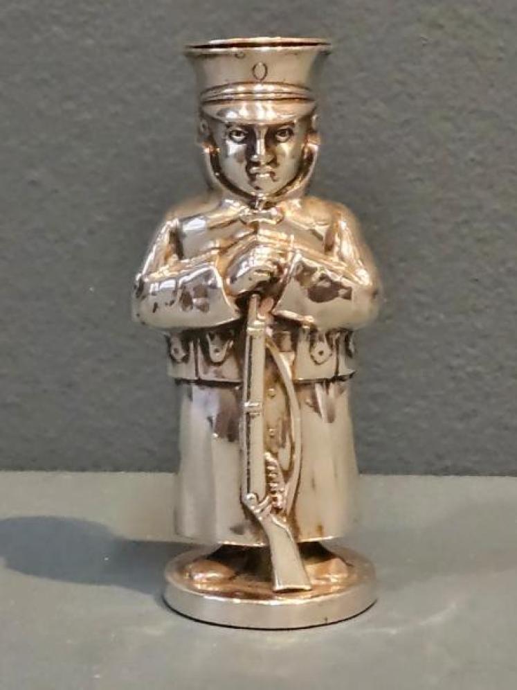 Rare Edwardian Silver Soldier Pepper Pot  - Image 1