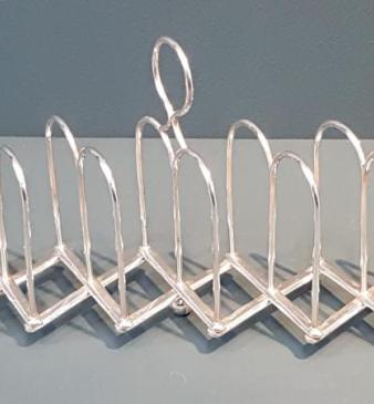 Rare Victorian Silver Expanding Toast Rack