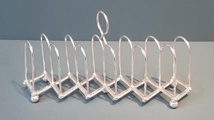 Rare Victorian Silver Expanding Toast Rack - Image 1