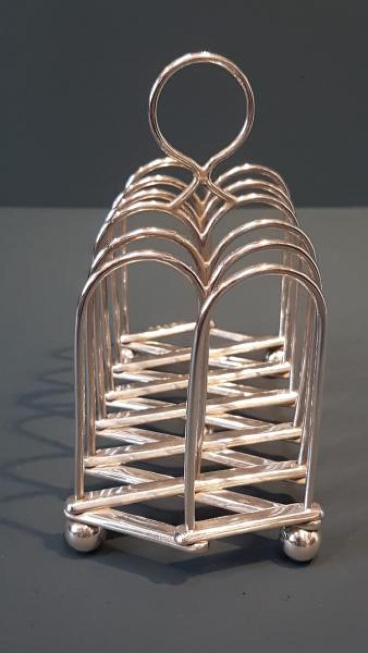 Rare Victorian Silver Expanding Toast Rack - Image 2