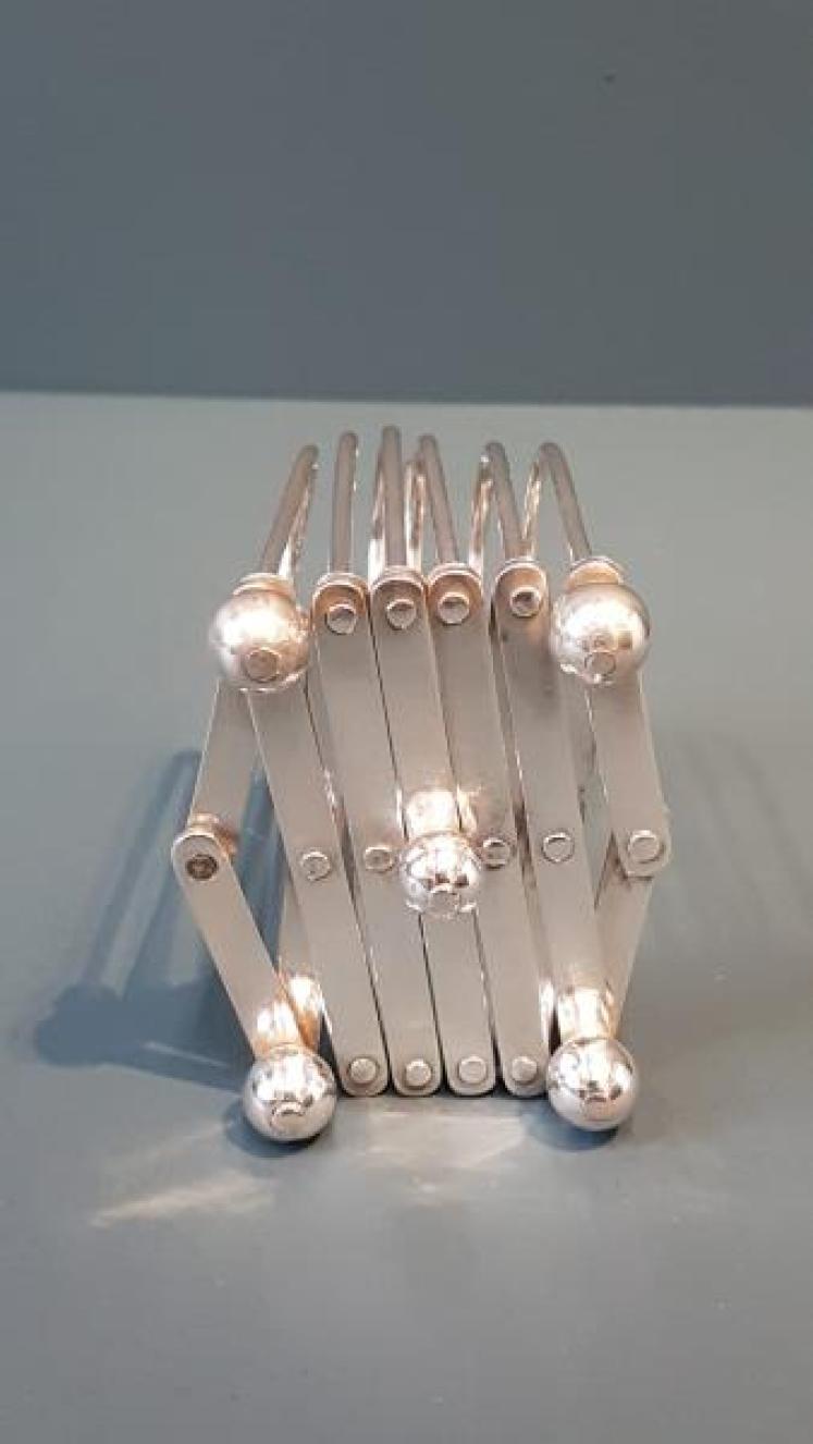 Rare Victorian Silver Expanding Toast Rack - Image 4