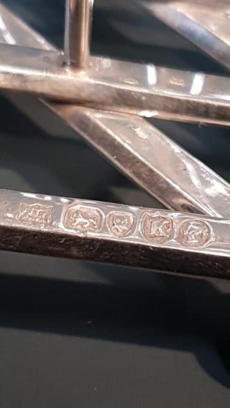 Rare Victorian Silver Expanding Toast Rack - Image 5