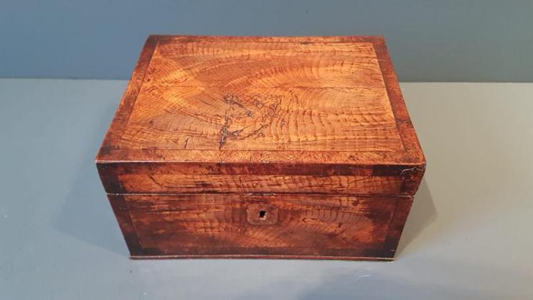 Georgian Ash and Pollard Oak Travelling Box - Image 3