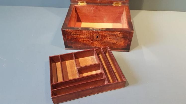 Georgian Ash and Pollard Oak Travelling Box - Image 4