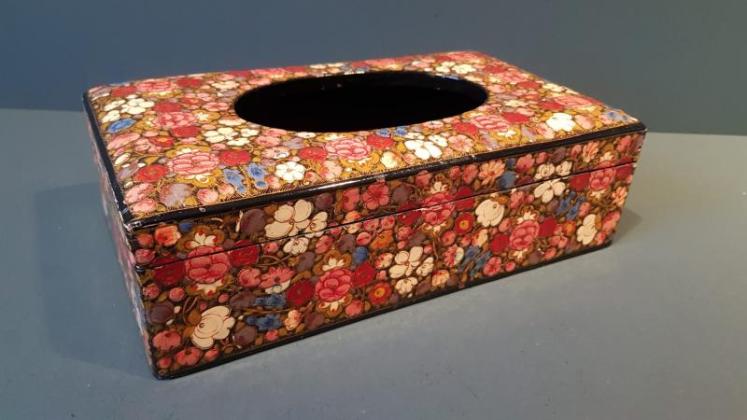 Superb 1930's Kashmiri Tissue Box - Image 1
