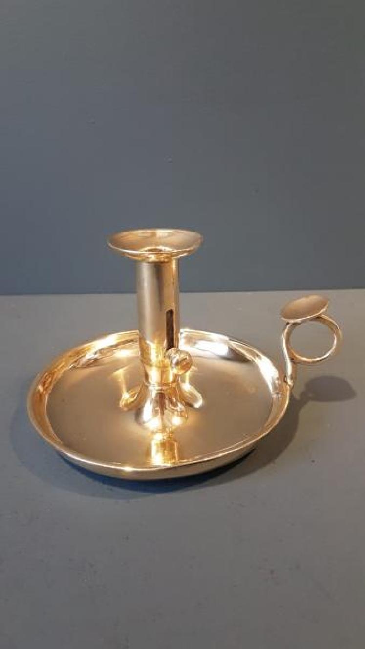 George III Brass Chamber Stick  - Image 1