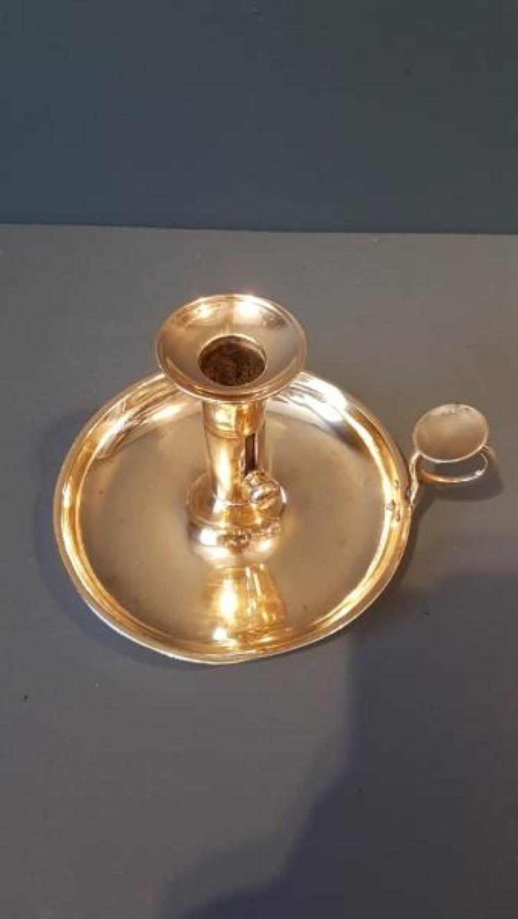 George III Brass Chamber Stick  - Image 3