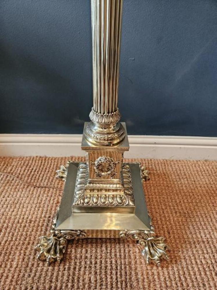 Outstanding Quality Victorian Brass Lamp Standard - Image 2