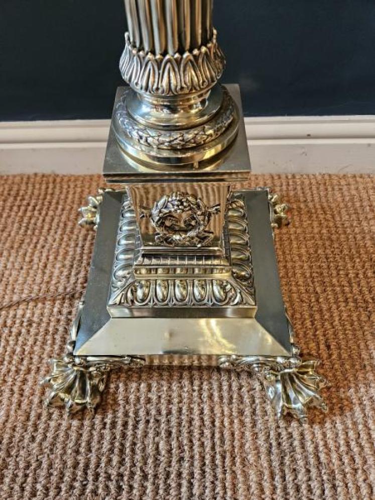 Outstanding Quality Victorian Brass Lamp Standard - Image 3