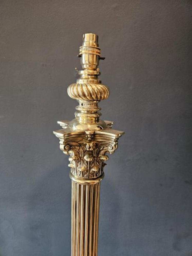 Outstanding Quality Victorian Brass Lamp Standard - Image 5