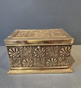 Ats and Crafts Brass Tea Caddy