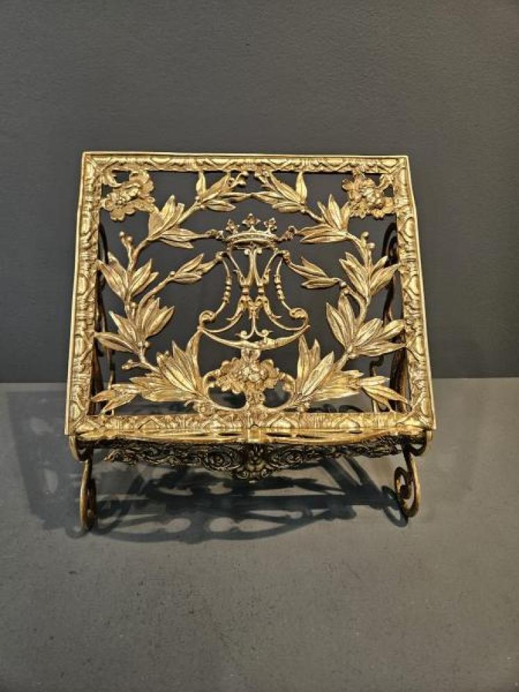Victorian Brass Book Easel - Image 5
