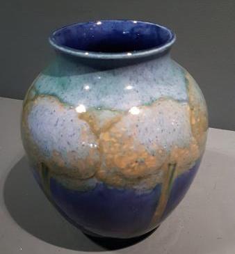 Large Early Moorcroft Moonlit Blue Vase 