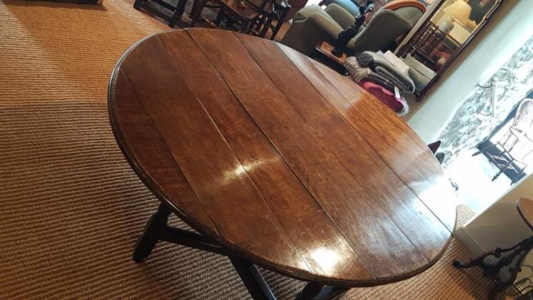 8 Seater George II Oak Oval Table - Image 6