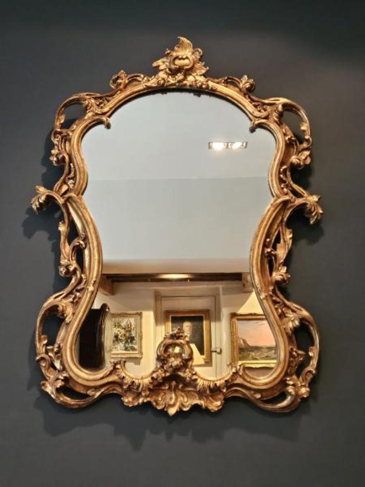 Edwardian Timber Gilt Mirror - Image 1