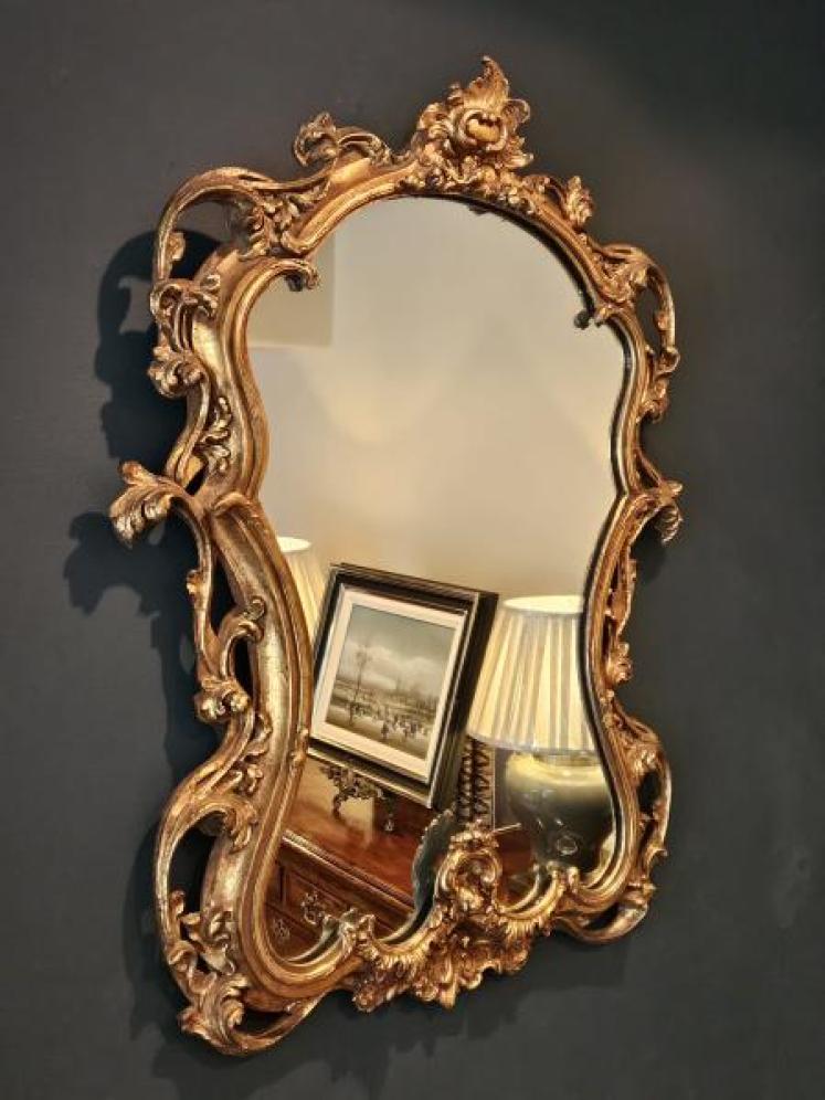 Edwardian Timber Gilt Mirror - Image 4