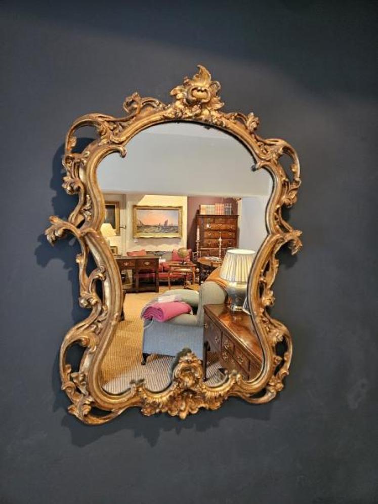 Edwardian Timber Gilt Mirror - Image 6